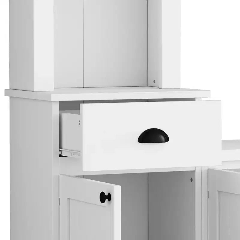 Juego de muebles de entretenimiento para televisión con puente de 75, mueble para TV con almacenamiento y estanterías, consola multimedia grande con estantes ajustables