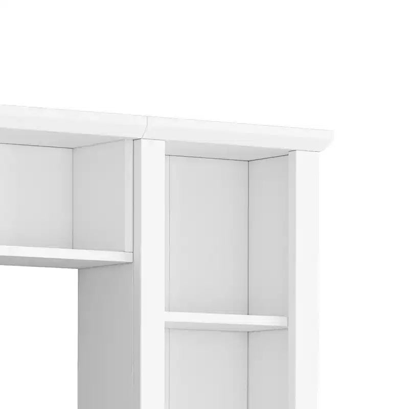 Juego de muebles de entretenimiento para televisión con puente de 75, mueble para TV con almacenamiento y estanterías, consola multimedia grande con estantes ajustables