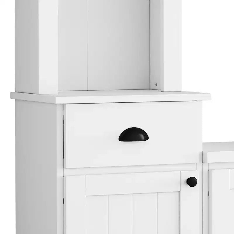 Juego de muebles de entretenimiento para televisión con puente de 75, mueble para TV con almacenamiento y estanterías, consola multimedia grande con estantes ajustables