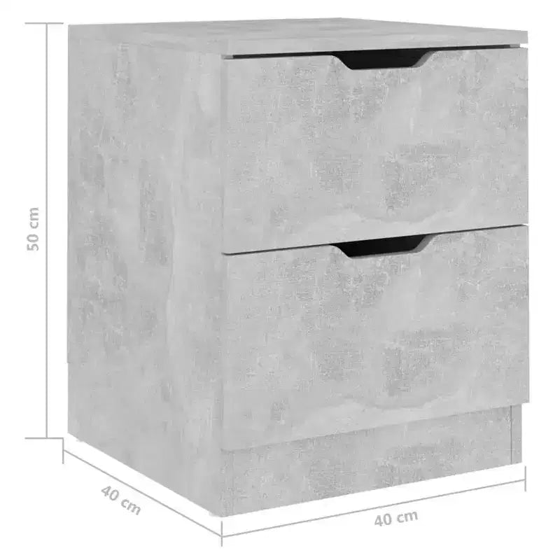 Seitenschrank, Beistelltisch für das Wohnzimmer aus Holzwerkstoff - Betongrau