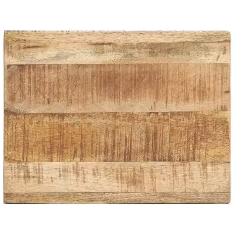 Beistelltisch, braun, aus massivem, grob bearbeitetem Mangoholz, klein und robust