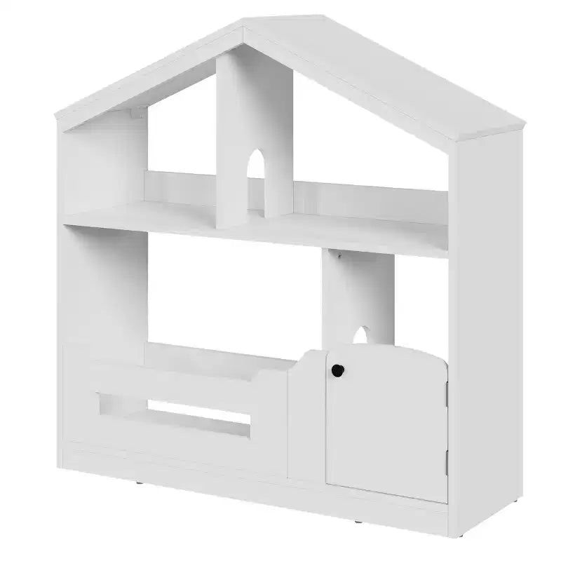 Bibliothèque pour enfants à 2 niveaux avec éclairage à détecteur de mouvement - bibliothèque en bois, organisateur de rangement pour jouets, pour chambre d’enfant, salle de classe et salle de jeux