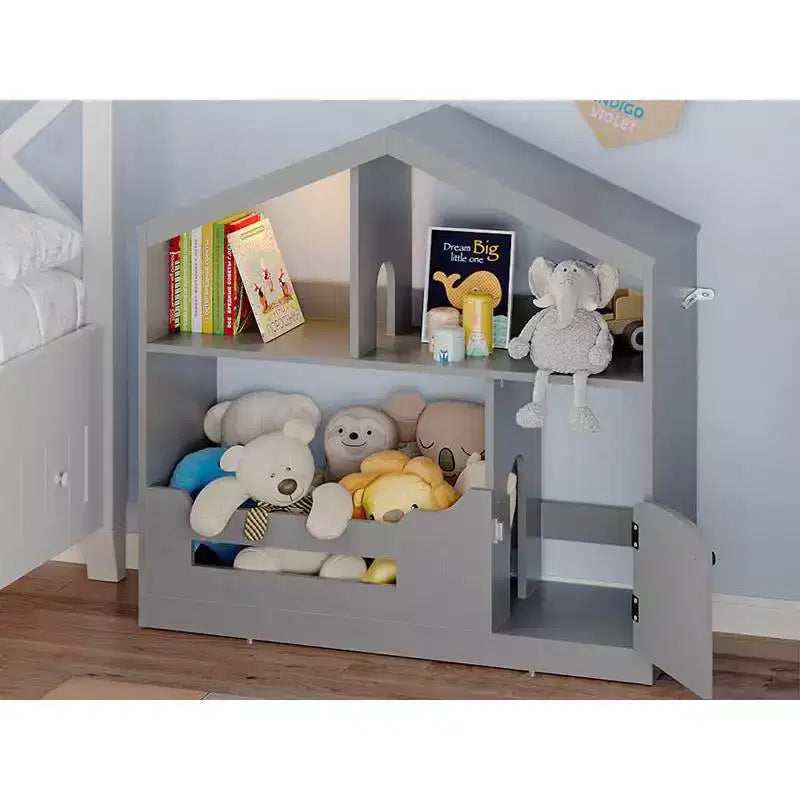 Bibliothèque pour enfants à 2 niveaux avec éclairage à détecteur de mouvement - bibliothèque en bois, organisateur de rangement pour jouets, pour chambre d’enfant, salle de classe et salle de jeux