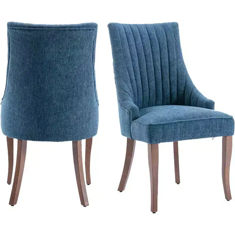 Lot de 2 chaises plissées minimalistes, revêtement doux et pieds en bois massif, pour la maison