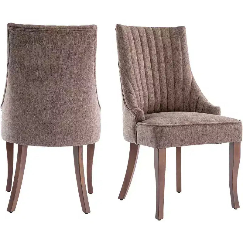 Lot de 2 chaises plissées minimalistes, revêtement doux et pieds en bois massif, pour la maison
