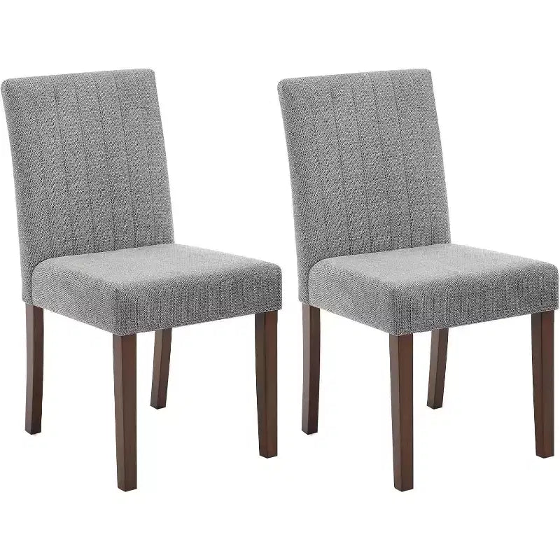 Lot de 2 chaises de salle à manger modernes avec assise rembourrée et pieds en bois robustes, pour la salle à manger, le restaurant et la cuisine