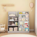 Estantería infantil moderna, librería multifuncional de madera con estantes de exposición, estanterías para dormitorio, sala de estar y sala de juegos
