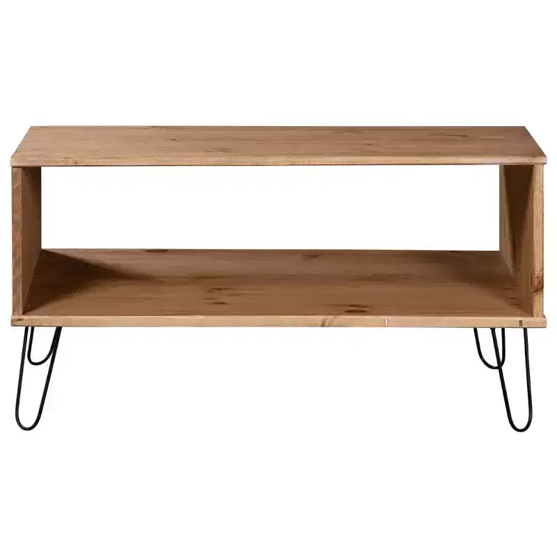 Couchtisch, Beistelltisch und Akzent-Sofatisch aus massivem Kiefernholz aus New York