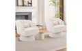 Sillón giratorio tipo barril de terciopelo, gira 360°, con acolchado grueso, estilo moderno de mediados de siglo para sala de estar o dormitorio, gris