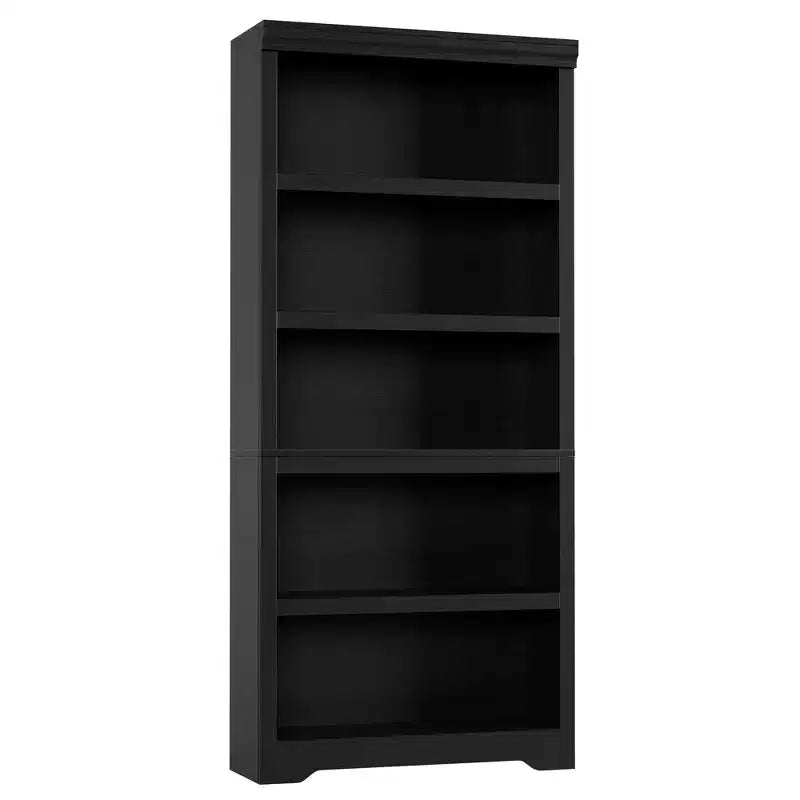 Estantería de estilo rústico de 5 niveles, librero alto de 69 con estantes ajustables y diseño antideslizante, estante abierto para oficina en casa y sala de estar