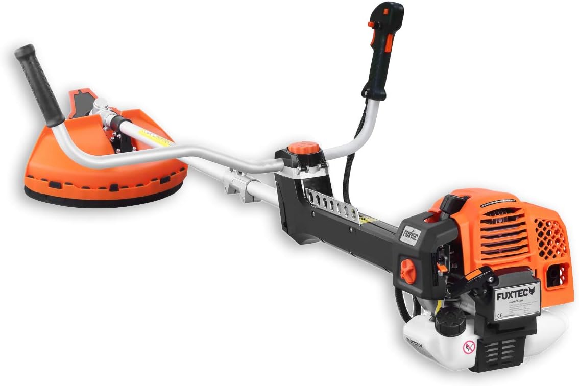 Fuxtec Débroussailleuse Thermique Professionnelle FX-PS152 52 cm3 3CV Système Anti Vibration - 2 en 1 Coupe-Bordure avec Tête de Coupe Double Fil et Lame 3 Dents Modèle Conçu pour Les Pros