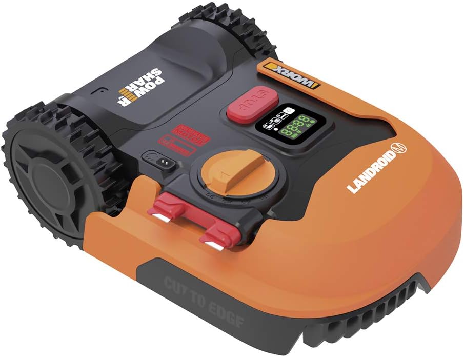 WORX LANDROID Vision WR206E.1, Robot Tondeuse sans Fil périphérique 600 m2 Surf.Max 700 m2, Installation en 30 Min, Caméra 4K + IA Adaptative, évite Tous Les Obstacles, Coupe des Bordures, Multizone